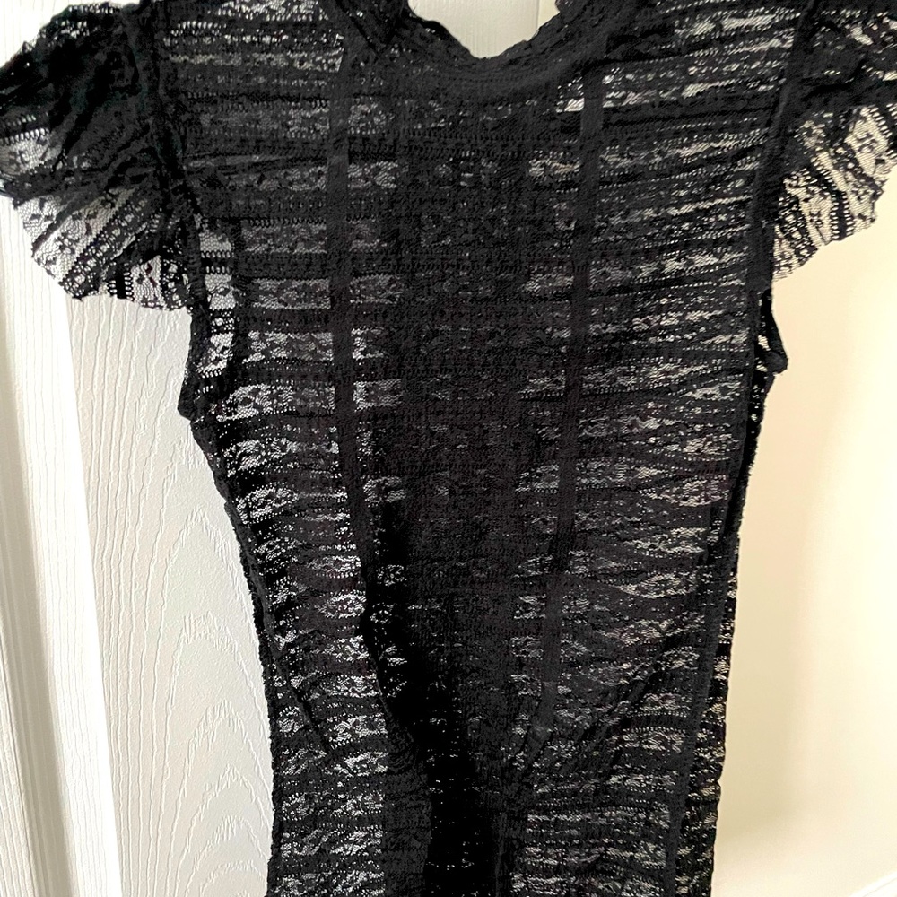 Brand new with tags black see through blouse